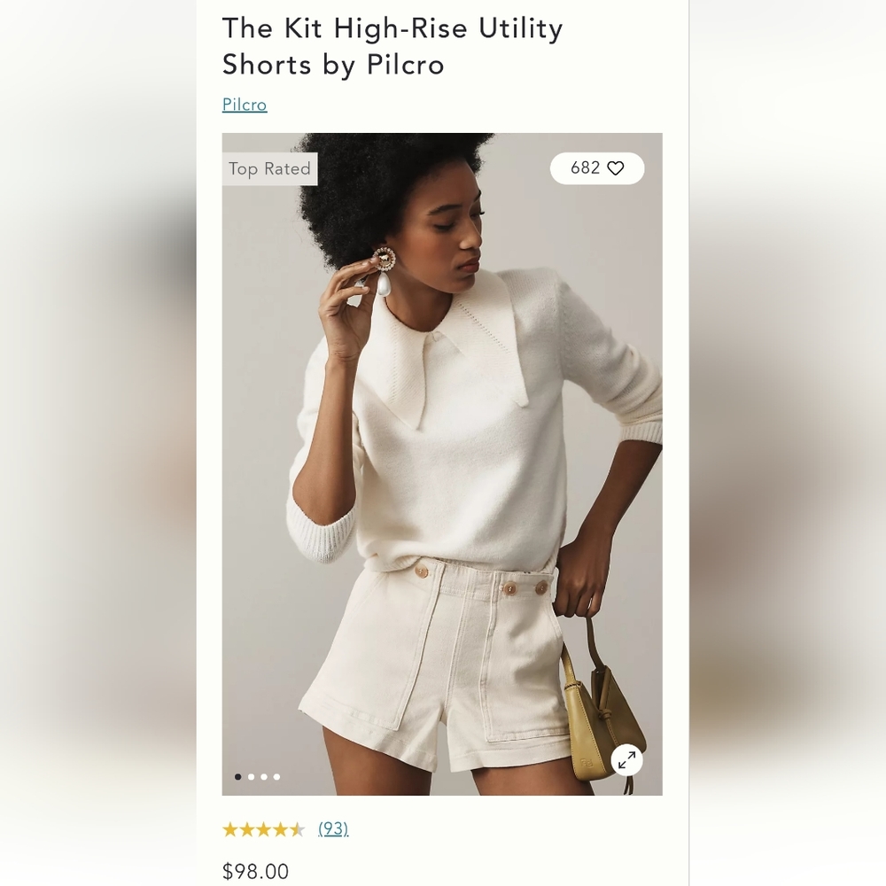 NEW The Kit High-Rise Utility Shorts by PilcroPilcro